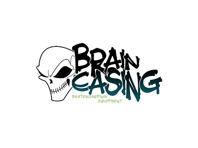 Brain Casing Logo brain brand logo skateboard skull