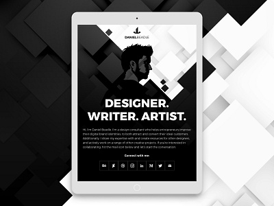 DB Website V8 blackandwhite designer onepager webdesign website