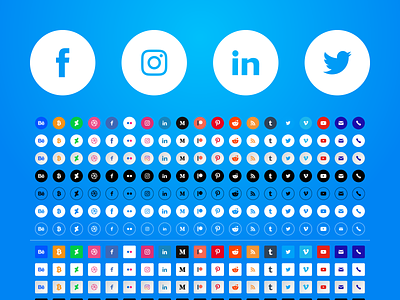 Social Media Icon Library for Sketch icon icon set sketch social media
