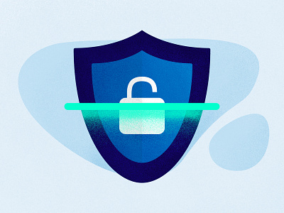 Security card bespoke faceid finger print health app illustration login security unlock vector
