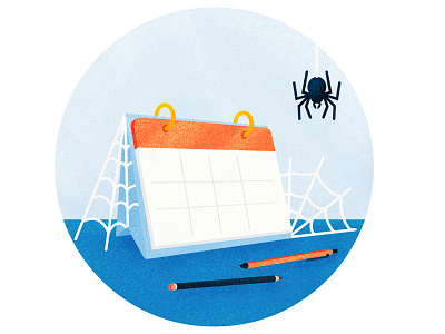 No Appointment bespoke calendar empty emptystate health app illustration spider vector web