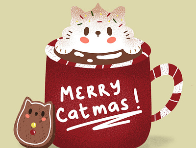 Catmas 2021 cuteart design illustration kawaiiart procreate