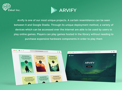 Arvify app gaming graphic design scalable solution ui unique design user journeys web application