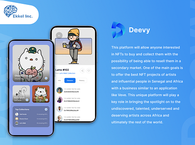 Deevy Mobile NFT Marketplace android blockchain flutter ios mobile app development mobile application mobile nft marketplace user flows user journeys