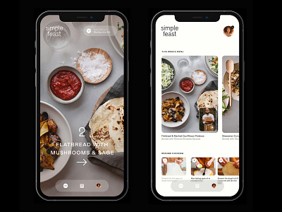 Simple Feast UI by Andreas Weiland on Dribbble