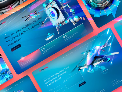 Techenjoy 3d 3d art cinema4d logo modeling promo ui web website