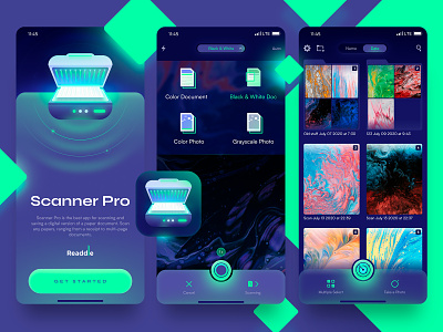 Scanner Pro design concept app design apple mobile mobile ui scanner ui