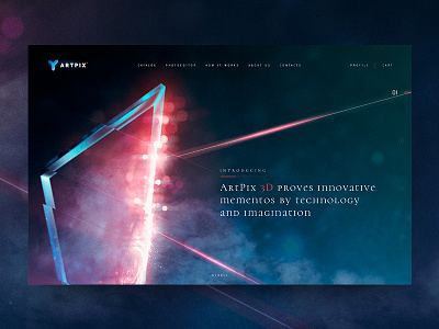 Artpix 3d crystal digital laser promo screen site web