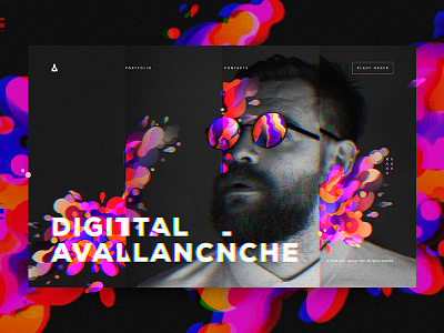 Codename: Digital Avalanche. Aftermath. avalanche blow colors digital explode forms glitch promo screen sponge
