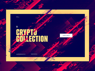 CRYPT0 C0773CT10N blockchain crypto digital page promo screen web