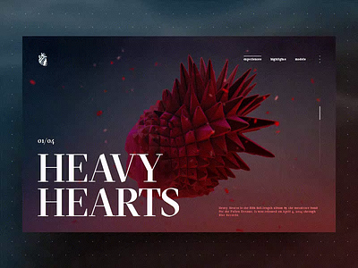 Heavy Hearts animation c4d cinema 4d digital hearts heavy metal metalcore music promo screen song