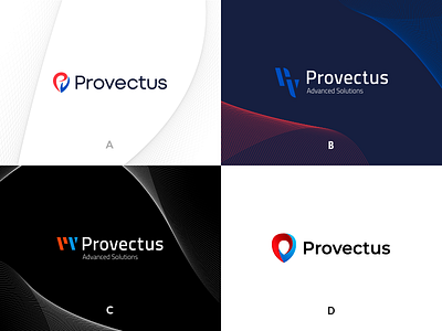 Provectus Logo Concept concept digital letters logo symbol