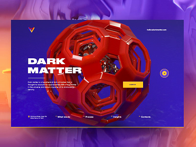 Dark Matter 3d cinema 4d octane render promo promo site screen