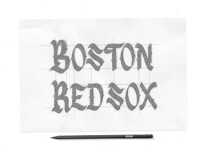 Boston Red Sox design graphic handlettering handmade illustration lettering logo type typo typography