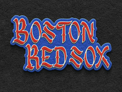 Boston Red Sox patch branding design graphic handlettering illustration lettering logo type typography vector