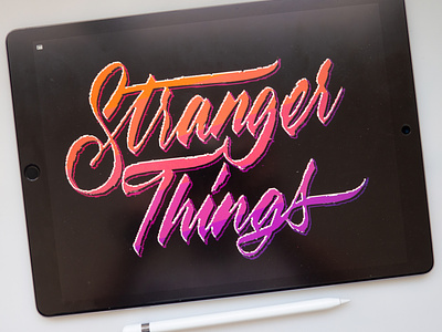8bit Things branding design graphic illustration lettering logo stranger things type typo typography