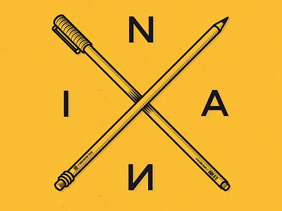 Nani branding identity illustration orange pattern pencil vectors webdesign