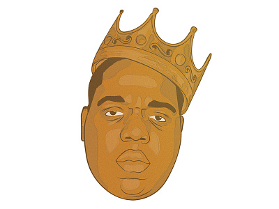 Golden Ones biggie famous game golden illustration magazine music notorious rap star vector