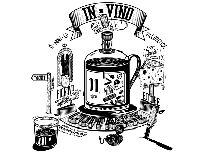 In vino Cuitasse creative design dots drawing graphic illustration illustrator lines patterns