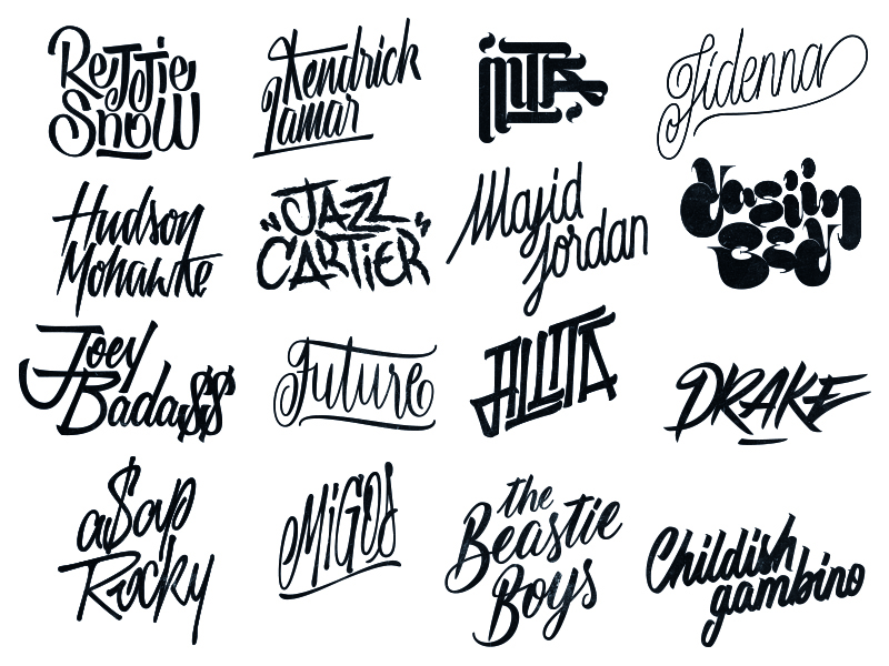 Lettering Rappers by Ianis Soteras on Dribbble