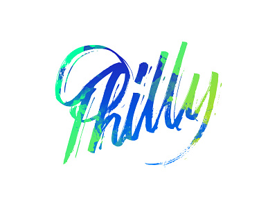 Philly city colors gradient handlettering handmade handstyle lettering philadelphia type typography