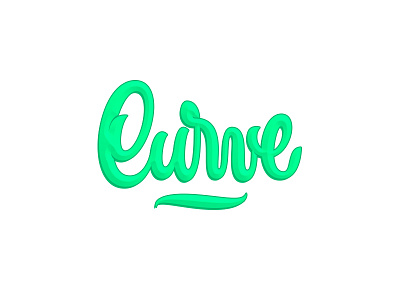 Curve branding design green handlettering lettering logo type typo