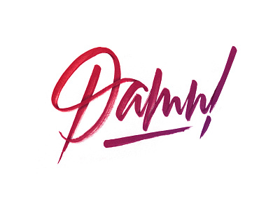 Damn brushpen brushtype colors handlettering lettering logo type typography