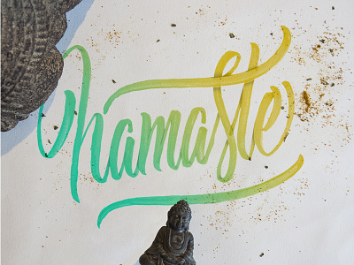 Namasté brush brushpen colors handlettering handmade lettering tombow type typography