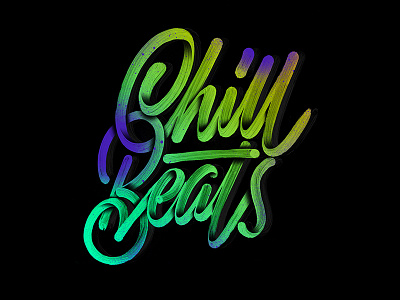 Chill Beats design graphic handlettering handmade lettering logo type typo typography