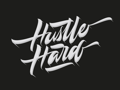 Hustle Hard design drawing graphic handlettering illustrator lettering type typo typography vector