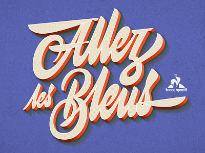 Allez les Bleus design graphic handlettering illustration illustrator lettering logo type typography vector