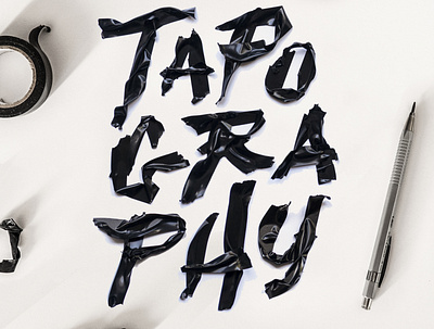 Tapography design graphic handlettering handmade illustration lettering logo type type art typo typography