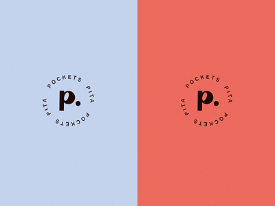 Pockets branding colors design fast food logo logotype minimalism p street food