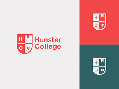 Hunster college logo college design education geometric logo logotype mark modern typogaphy university