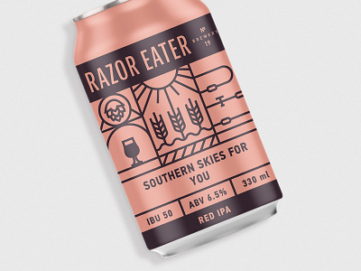 Craft beer brewery beer beer can branding brewery craft beer geometry identity logo packaging