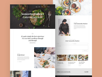 Catering services design landing page ui web webdesign webdesigner webdevelopment website website design websites