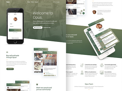 Opus Website for App app design graphic opus ui ux web