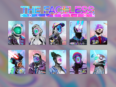 The Faceless Collection art artist collage collection create expressive modern nft original photoshop surreal trippy