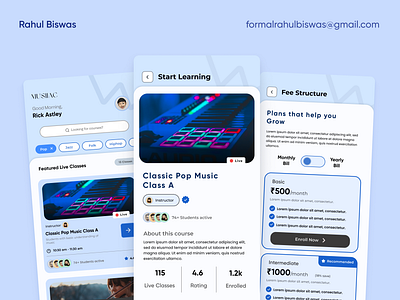 Online Music Class APP UI