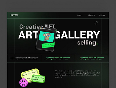 NFT Gallery Website UI ui