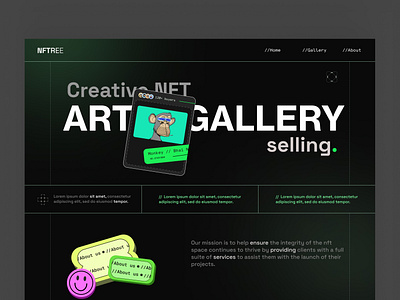 NFT Gallery Website UI