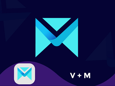 V+M letter logo