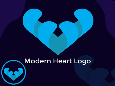 Modern heart Logo
