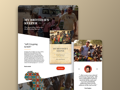 My Brother's Keeper Book Website book book branding book showcase book website branding branding concept ui website design