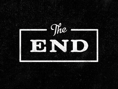 The End grit grunge retro type