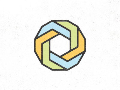 Dodecagon color grit illustration press shape