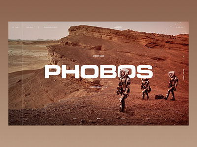 Phobos Moon Base design interface mars moon planet space ui ux
