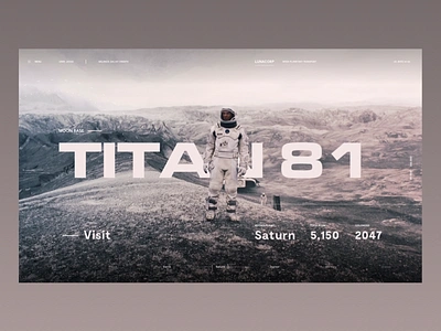 Titan 81 Moon Base design interface moon planet saturn space ui ux