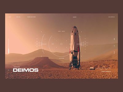 Martian Moon Deimos design interface mars moon planet space ui ux