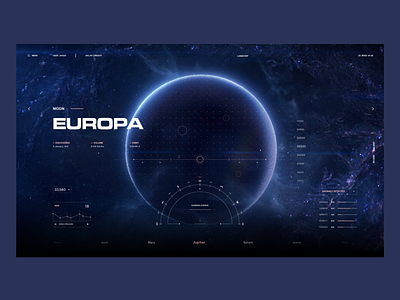 Europa Moon design interface moon planet space ui ux xd